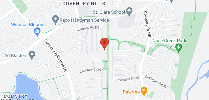 map of 299 Coventry Road NE